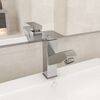 vidaXL Grifo de lavabo de ba&ntilde;o funci&oacute;n extra&iacute;ble plateado 157x172 mm