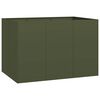 vidaXL Jardinera acero verde oliva 120x80x80 cm