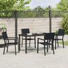 vidaXL Conjunto de Comedor de Jard&iacute;n 5 pcs Negro