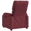 vidaXL Sill&oacute;n de masaje reclinable de tela color vino tinto