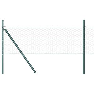 vidaXL Poste de Valla Verde