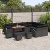 vidaXL Conjunto de sof&aacute;s de jard&iacute;n 13 pcs Negro rat&aacute;n sint&eacute;tico