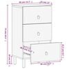 vidaXL Armario auxiliar madera maciza de mango 40x33x75 cm