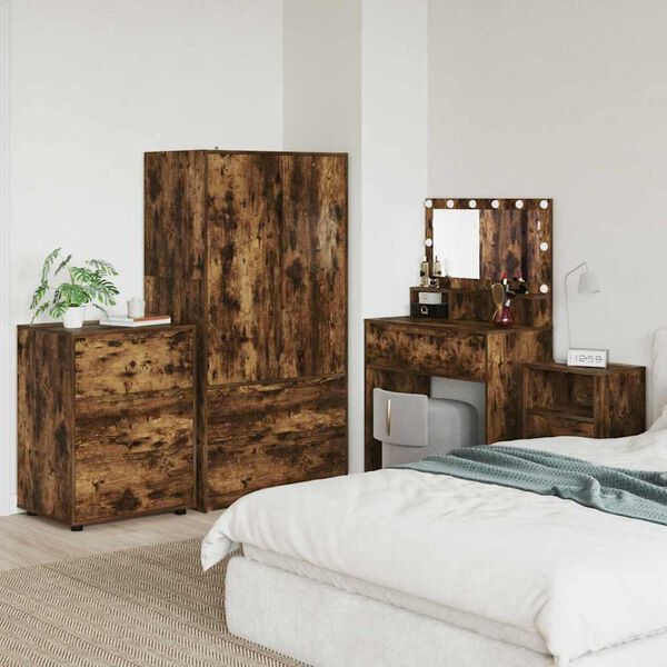 vidaXL Armario de almacenamiento Roble ahumado 60 x 48 x 81 cm