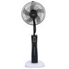 vidaXL Ventilador nebulizador de pie y mando a distancia blanco negro