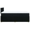 vidaXL Cama box spring con colch&oacute;n tela negro 120x190 cm