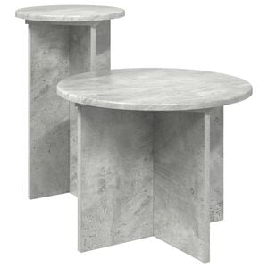vidaXL Conjunto de mesas auxiliares 2 pcs Gris Hormig&oacute;n
