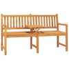 vidaXL Banco de jard&iacute;n 3 plazas con mesa madera maciza de teca 150 cm