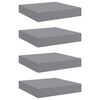 vidaXL Estantes flotantes de pared 4 uds MDF gris 23x23,5x3,8 cm
