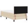 vidaXL Cama tipo Box Spring con colch&oacute;n con LED Crema 90 x 200 cm tela
