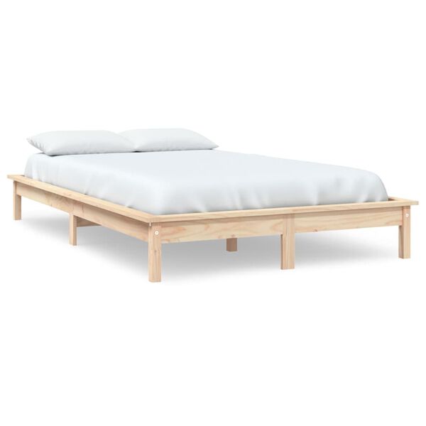 vidaXL Estructura de cama madera maciza de pino 120x200 cm