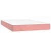 vidaXL Cama box spring con colch&oacute;n terciopelo rosa 120x200 cm