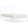 vidaXL Estructura cama sin colch&oacute;n con cabecero metal blanco 100x190cm