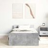 vidaXL Estructura de cama madera de ingenier&iacute;a gris hormig&oacute;n 75x190 cm