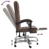 vidaXL Silla de oficina reclinable cuero sintético marrón