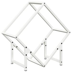 vidaXL Le&ntilde;ero blanco 50x25x50 cm Acero laminado en fr&iacute;o