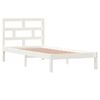 vidaXL Estructura de cama madera maciza de pino blanco 90x200 cm