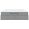 vidaXL Estructura de cama con colch&oacute;n 2 pcs Gris claro tela