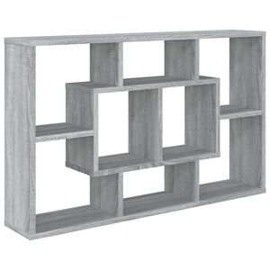 vidaXL Estantería de pared madera ingeniería gris Sonoma 85x16x52,5 cm