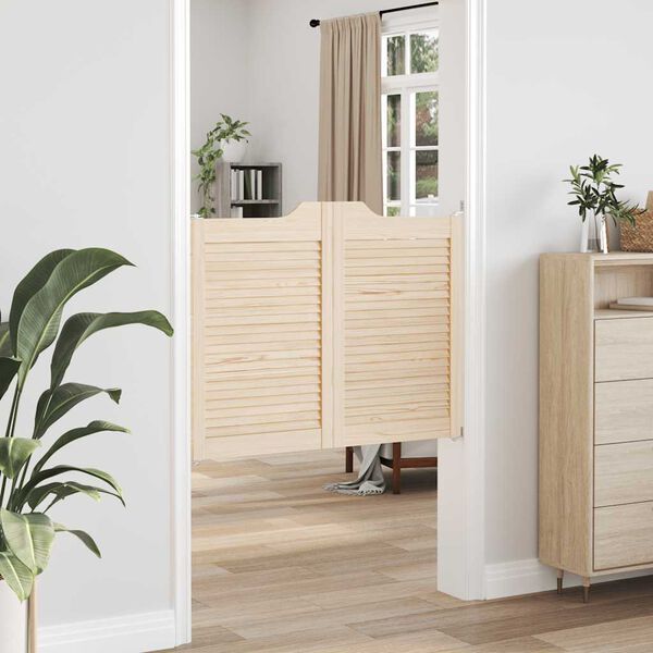 vidaXL Puertas batientes dise&ntilde;o de lamas 1 par 80x100cm madera pino