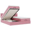 vidaXL Estructura de cama otomana colchones terciopelo rosa 180x200cm
