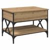 vidaXL Mesa de Caf&eacute; Roble artisan 70x50x50cm Madera de ingenier&iacute;a