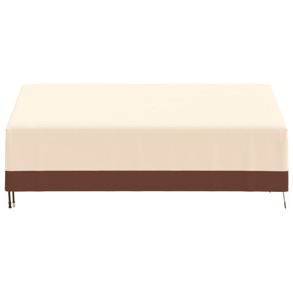 vidaXL Cubierta de banco de 3 plazas Oxford 600D beige 204x86x48/73 cm