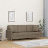 vidaXL Sof&aacute; de 3 plazas con almohadas y cojines tela gris taupe 180 cm