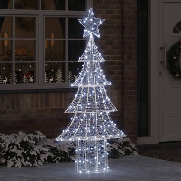 vidaXL Árbol de Navidad con 240 LED frío 180 cm Acrílico
