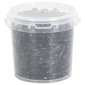 vidaXL Bandas de trenzas de caballo silicona negro 1500 unidades