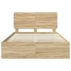 vidaXL Estructura de cama con cabecera Roble Sonoma 150 x 200 cm