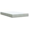 vidaXL Cama box spring con colch&oacute;n terciopelo gris claro 120x200 cm