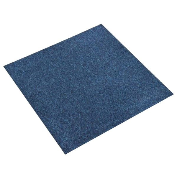 vidaXL Alfombra 20 pcs Azul Oscuro 50 x 50 cm 100% Polipropileno