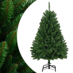 vidaXL &Aacute;rbol de Navidad artificial con bisagras y soporte verde 120 cm