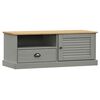 vidaXL Mueble para TV VIGO madera maciza de pino gris 106x40x40 cm