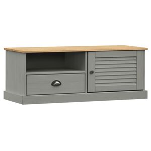 vidaXL Mueble para TV VIGO madera maciza de pino gris 106x40x40 cm