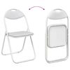 vidaXL Silla Plegable 2 pcs 48 x 43,5 x 81 cm Cuero sint&eacute;tico