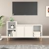 vidaXL Mueble para TV madera contrachapada blanco 100x35x55 cm