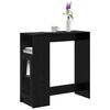 vidaXL Mesa de Bar con estante Roble Negro 101 x 40 x 103,5 cm