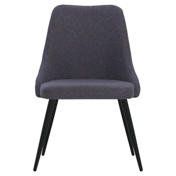 vidaXL Sillas de comedor giratorias 4 unidades tela gris oscuro