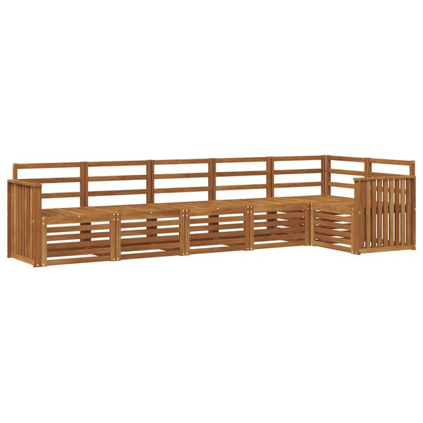 vidaXL Juegos de sof&aacute;s 6 pcs Natural Madera de Acacia S&oacute;lida