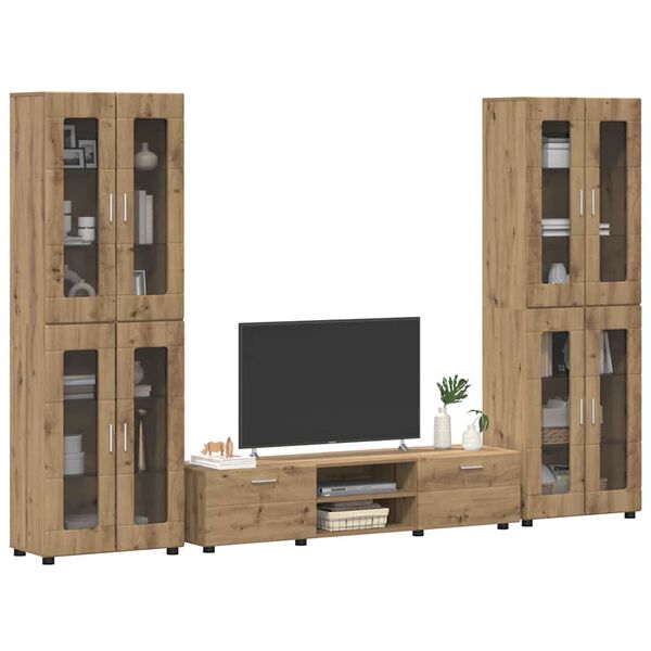 vidaXL Conjunto de mueble de TV con caj&oacute;n FLORIN Roble artesanal