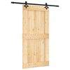 vidaXL Puerta Corredera Natural y negro 100 x 210 cm