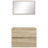 vidaXL Juego de muebles de ba&ntilde;o Roble Sonoma Madera contrachapada