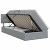 vidaXL Cama con almacenamiento y colch&oacute;n Gris Claro 90 x 190 cm