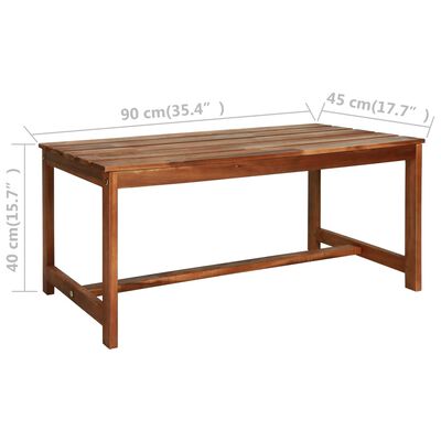 vidaXL Set de muebles de jardín 4 piezas madera maciza de acacia