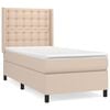 vidaXL Cama box spring con colch&oacute;n cuero sint&eacute;tico capuchino 80x200 cm