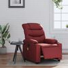 vidaXL Sillón masaje reclinable eléctrico cuero sintético rojo tinto