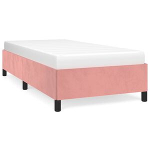 vidaXL Estructura de cama sin colch&oacute;n terciopelo rosa 90x200 cm