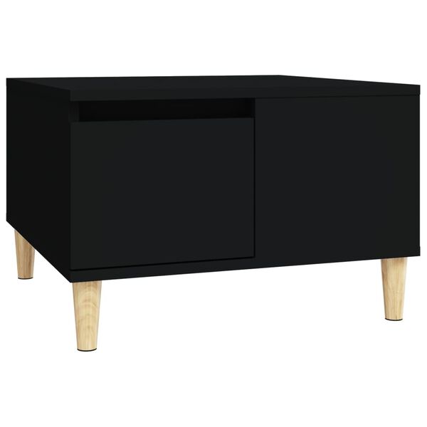 vidaXL Mesa de centro madera contrachapada negro 55x55x36,5 cm